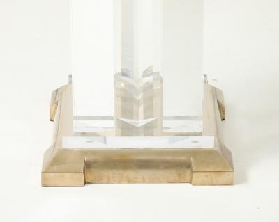 Jeffrey Bigelow Jeffrey Bigelow Modernist Lucite And Bronze Dining Table