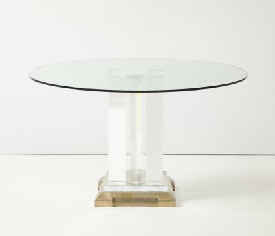 Jeffrey Bigelow Jeffrey Bigelow Modernist Lucite And Bronze Dining Table