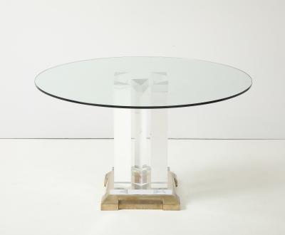 Jeffrey Bigelow Jeffrey Bigelow Modernist Lucite And Bronze Dining Table