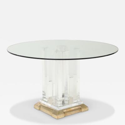 Jeffrey Bigelow Jeffrey Bigelow Modernist Lucite And Bronze Dining Table
