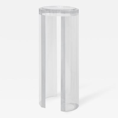 Jeffrey Bigelow Thick Lucite Pedestal by Jeffrey Bigelow