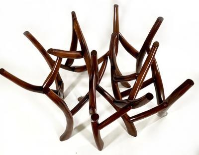 Jeffrey Greene American Modern Freeform Walnut Dining Center Table Jeffrey Greene