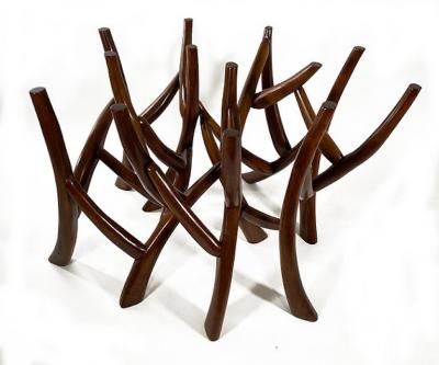 Jeffrey Greene American Modern Freeform Walnut Dining Center Table Jeffrey Greene