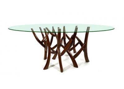 Jeffrey Greene American Modern Freeform Walnut Dining Center Table Jeffrey Greene