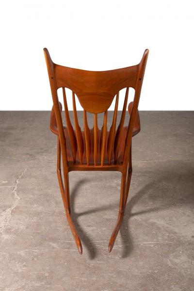 Jeffry Mann Handmade Studio Craft Rocking Chair in California Black Walnut 1985