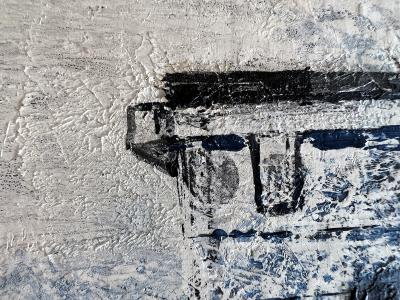 Jenne Magafan Back Fence with Birds Mid Century Early Street Art WPA Artist