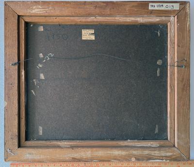 Jenne Magafan Back Fence with Birds Mid Century Early Street Art WPA Artist