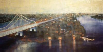 Jennifer Webb The Platinum Glow of Last Light on the Brisbane River