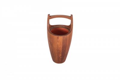 Jens Quistgaard Danish Ice Bucket in Solid Teak 1960s