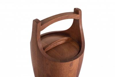 Jens Quistgaard Danish Ice Bucket in Solid Teak 1960s