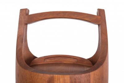 Jens Quistgaard Danish Ice Bucket in Solid Teak 1960s