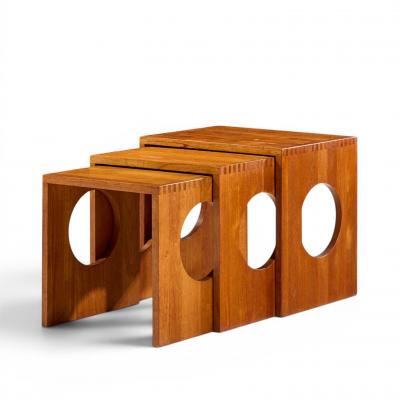 Jens Quistgaard Jens Quistgaard Mid Century Danish Teak Nesting Tables Set of 3