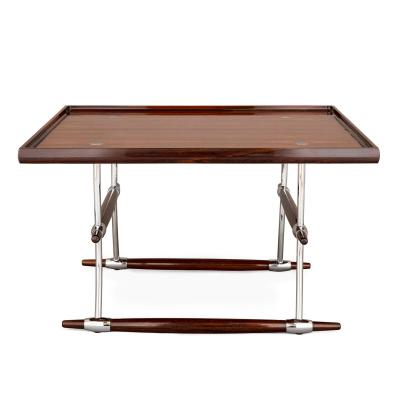 Jens Quistgaard Mid Century Danish Hardwood and Steel Coffee Table by Jens Quistgaard
