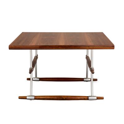 Jens Quistgaard Mid century Danish rosewood and stainless steel table by Quistgaard