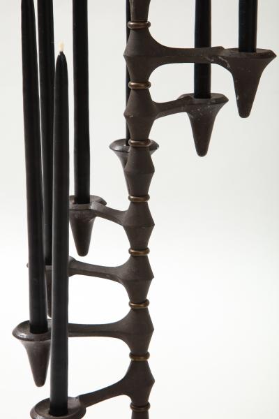 Jens Quistgaard Pair of 1960 S Iron Candelabra by Jens Quistagaard for Dansk