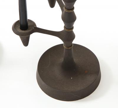 Jens Quistgaard Pair of 1960 S Iron Candelabra by Jens Quistagaard for Dansk