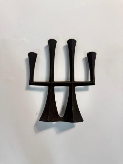 Jens Quistgaard Pair of Jens Quistgaard Iron Candlesticks or Candleabra