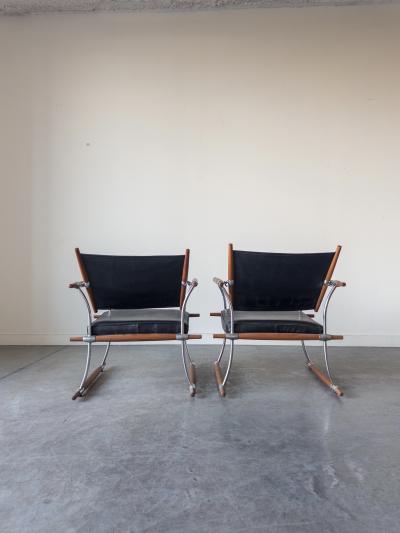 Jens Quistgaard Pair of Stokke Lounge Chairs by Jens H Quistgaard for Nissen Langaa 1960s
