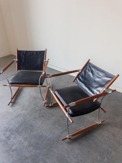 Jens Quistgaard Pair of Stokke Lounge Chairs by Jens H Quistgaard for Nissen Langaa 1960s