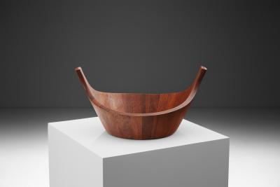 Jens Quistgaard Staved Teak Bowl for Dansk Design Denmark 1950s
