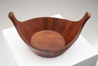Jens Quistgaard Staved Teak Bowl for Dansk Design Denmark 1950s