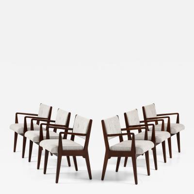 Jens Risom 1950s Jens Risom C 106 Walnut Dining Armchairs Set Of 6