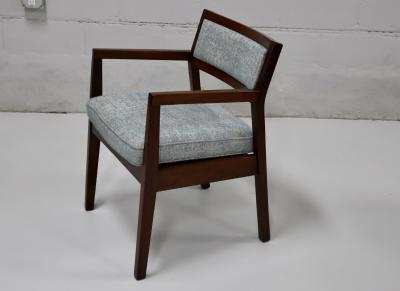 Jens Risom 1960s Jens Risom Style Walnut Armchairs