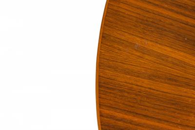 Jens Risom Danish Mid Century Circular Walnut Revolving Lazy Susan Dining Table