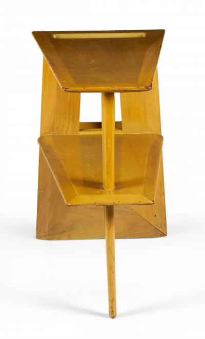 Jens Risom DanishBlond Mahogany Wedge Magazine Table manner of Jens Risom