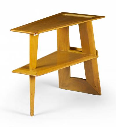 Jens Risom DanishBlond Mahogany Wedge Magazine Table manner of Jens Risom
