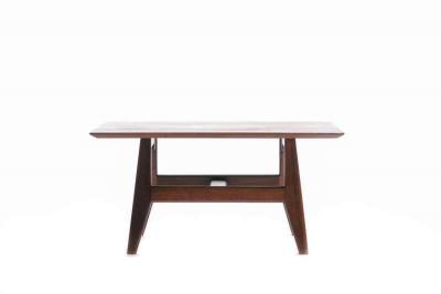 Jens Risom Early Jens Risom Low Profile Walnut Coffee Table circa 1948