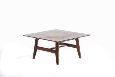 Jens Risom Early Jens Risom Low Profile Walnut Coffee Table circa 1948