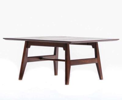 Jens Risom Early Jens Risom Low Profile Walnut Coffee Table circa 1948