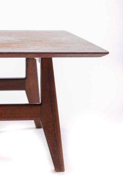 Jens Risom Early Jens Risom Low Profile Walnut Coffee Table circa 1948