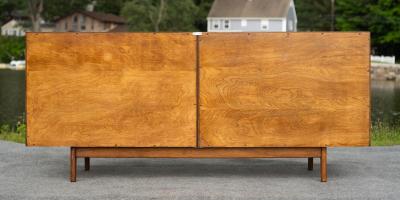 Jens Risom Fully Restored Jens Risom Walnut Brass 8 Drawer Cabinet or Dresser