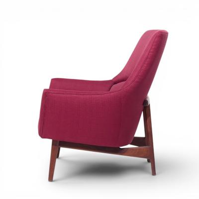 Jens Risom Jens Risom A Chair Mid Century Walnut Lounge Chair