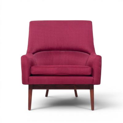 Jens Risom Jens Risom A Chair Mid Century Walnut Lounge Chair