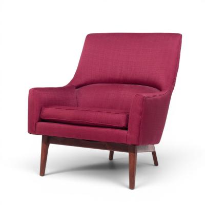 Jens Risom Jens Risom A Chair Mid Century Walnut Lounge Chair