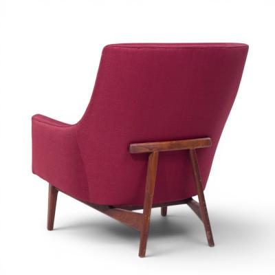 Jens Risom Jens Risom A Chair Mid Century Walnut Lounge Chair
