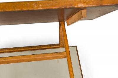 Jens Risom Jens Risom Danish Mid Century Birch And Light Gray Laminate Serving Trolley