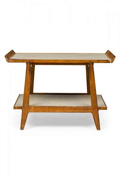 Jens Risom Jens Risom Danish Mid Century Birch and Light Gray Laminate Serving Table