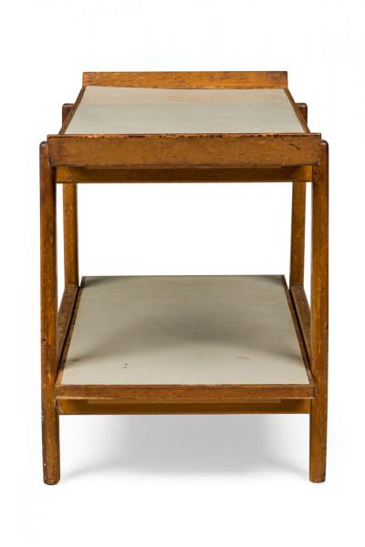 Jens Risom Jens Risom Danish Mid Century Birch and Light Gray Laminate Serving Table