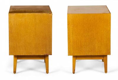 Jens Risom Jens Risom Danish Mid Century Blond Oak Bedside Table Commodes
