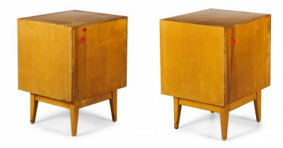 Jens Risom Jens Risom Danish Mid Century Blond Oak Bedside Table Commodes