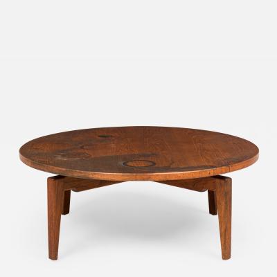 Jens Risom Jens Risom Danish Mid Century Circular Walnut Revolving Lazy Susan Coffee Table