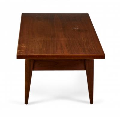 Jens Risom Jens Risom Danish Mid Century Floating Top Walnut Coffee Table Benches