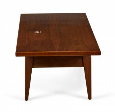 Jens Risom Jens Risom Danish Mid Century Floating Top Walnut Coffee Table Benches