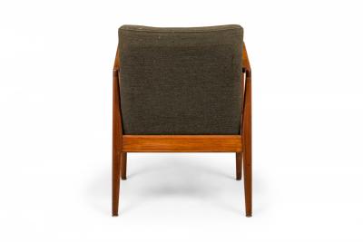Jens Risom Jens Risom Danish Mid Century Gray Fabric Upholstered Teak Playboy Armchair