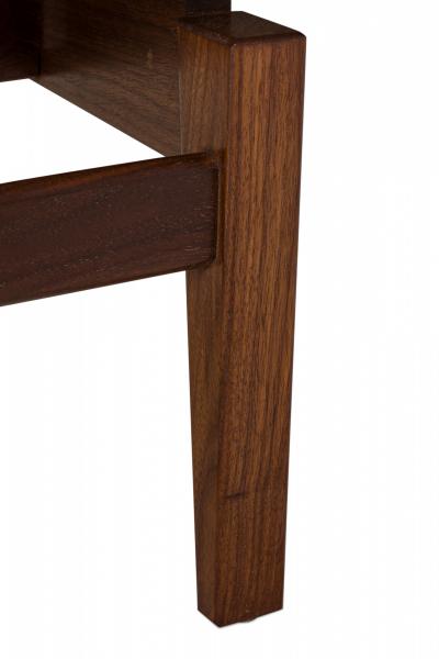 Jens Risom Jens Risom Danish Mid Century Light Gray Upholstered Walnut Floating Bench
