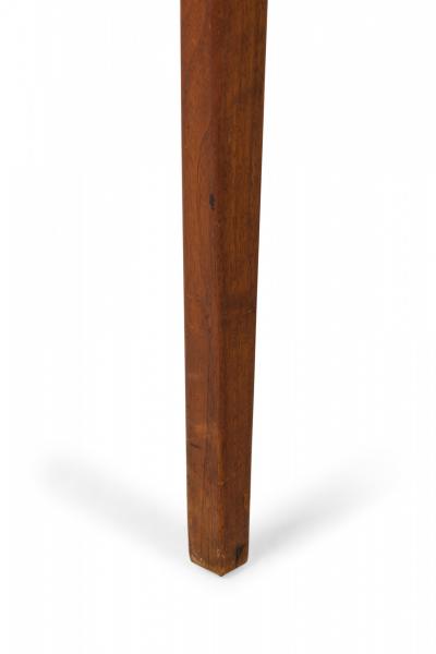 Jens Risom Jens Risom Danish Mid Century Teak Caning and Orange Upholstery Conference Arm